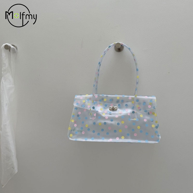 Luxury Y2K Bags - Y2K Dots PVC Jelly Firkin Handtas