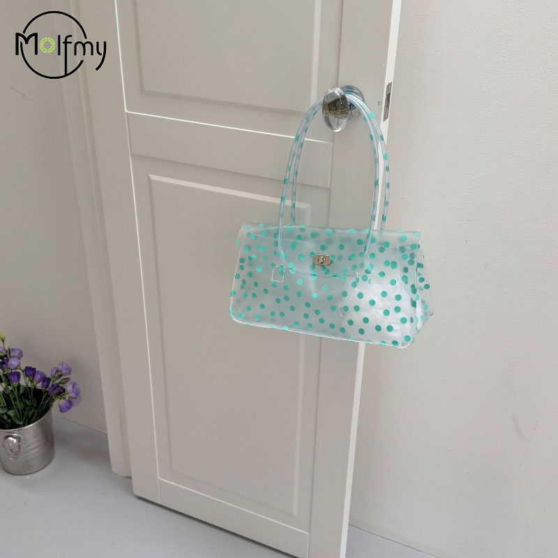 Y2K Dots PVC Jelly Firkin Hand - Luxury Y2K Bags recensie en prijs