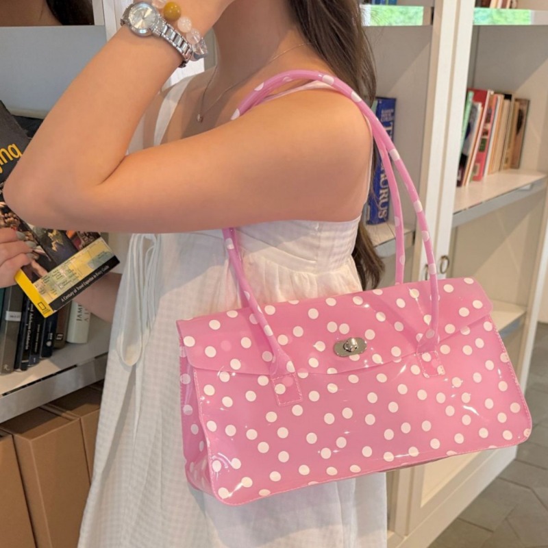 Y2K Dots PVC Jelly Firkin Hand - Luxury Y2K Bags recensie en prijs