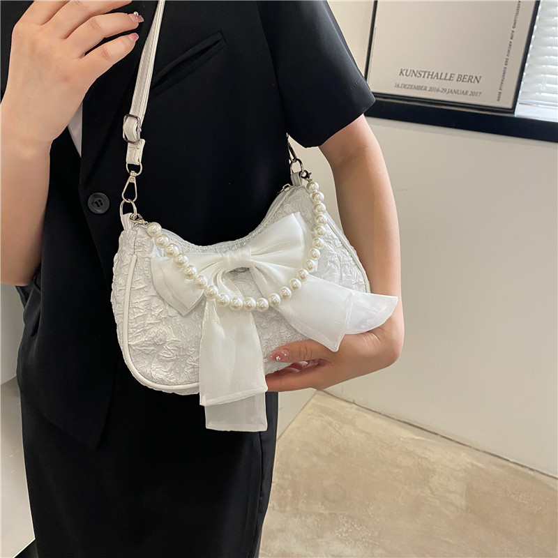 Witte Plooien Parel Vrouwelijk - Luxury Y2K Bags recensie en prijs